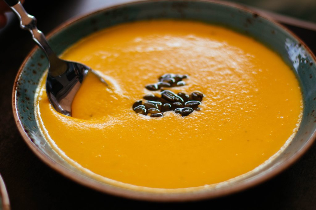 Delicious creamy pumpkin soup (photo by Varia Boltneva)